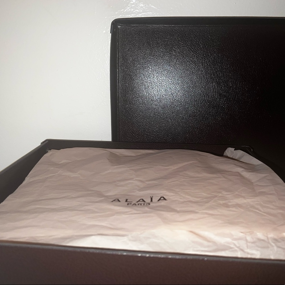 Alaia Black Suede Caged Booties - image 8